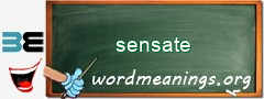 WordMeaning blackboard for sensate